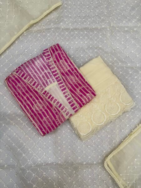Pure Muslin Cotton Lace Design